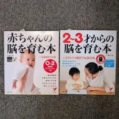 2冊　赤ちゃんの脳を育む本 　 2〜3才からの脳を育む本　久保田競　主婦の友社