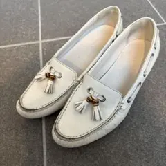 オールドGUCCI ホワイトレザー ローファー 177054 35G