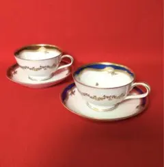 ノリタケ アクレイム カップ＆ソーサー 2客セット NORITAKE金彩