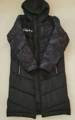 ATHLETA ブラック ロング ベンチコート　140cm