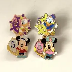 東京ディズニーシー 5周年記念 ピンバッジ 4個セット