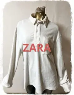 ☘️T17231☘️ZARA 長袖 ゆったり ポロシャツ トップス M