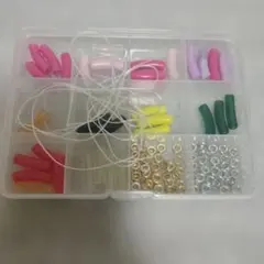ビーズ ハンドメイド パイプビーズ・丸ビーズセット ケース付き