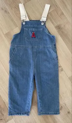 エンゼルス　デニムオーバーオール Sサイズ