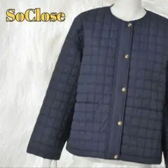 ✨美品✨ディノス　SoClose ネイビー キルティングジャケット　撥水