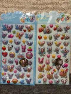 パワパフ　エンジェルブルー　空洞シール　ぽこぽこシール　４枚セット