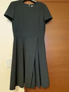 フォクシー　FOXEY 濃紺　お受験　半袖 Aライン ワンピース