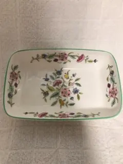 英国製スモール角皿　MINTON ミントン　ハドンホール　レクタングル　長方形