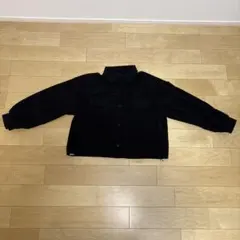 ブラック コーデュロイアウター　トップス