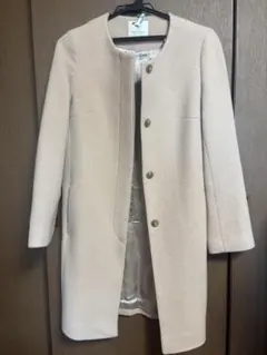 【1/20迄出品】BEAUTY＆YOUTH ライトベージュ ノーカラーコート