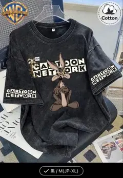 新品 ルーニーテューンズ ワイリーコヨーテ　Tシャツ　JP-2L 黒　A863