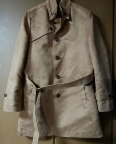 ニコルクラブフォーメン　スエード調ベージュトレンチコート　Mサイズ