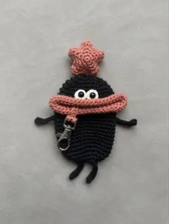 パクパクモンスター キーケース ブラック＆オレンジ(星)