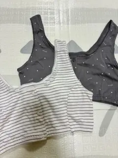 【美品】西松屋 授乳用前開きハーフトップ 2点セット グレー系LLサイズのサムネイル