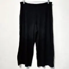 一点もの✨J.Jill【L】ワイドパンツ ブラック ストレッチ素材 裾スリット