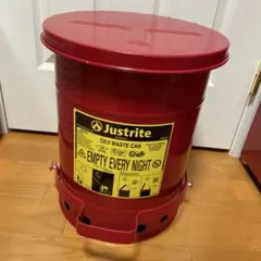 希少　アメリカ製 Justrite OILY WASTE CAN 20L レッド