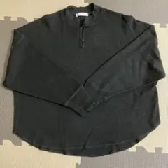 chocol raffine ヘンリーネック長袖トップス 黒