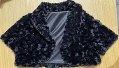 ボレロ 黒 フェイクファー