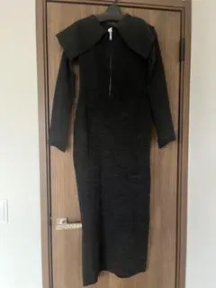 LAGUNAMOONビッグカラーロントZIPワンピース