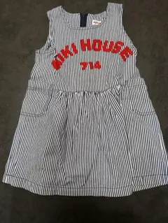MIKI HOUSE ストライプ ノースリーブワンピース S