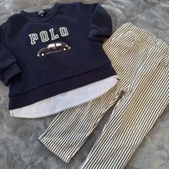 Polo トレーナーとストライプパンツセット