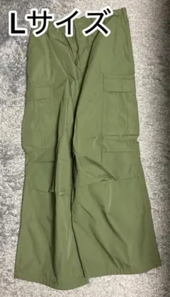 カーゴパンツ Lサイズ オリーブグリーン 4ポケット GU