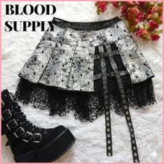 激レア♥BLOOD SUPPLY ロリータパンク ネット ゴシック スカート S