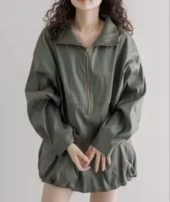 mystic | シャイニーハーフジッププルオーバー