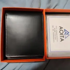 AOITA 二つ折り財布 ブラック