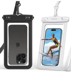 【新品】NIMASO ★スマホ 防水ケース 水に浮くタイプブラック 2枚セット