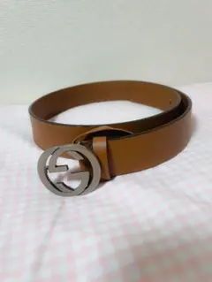 ♡未使用♡ GUCCI インターロッキングG レザー ベルト ブラウン系
