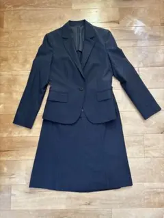 THE SUIT COMPANY she ストライプスカートスーツ ネイビー