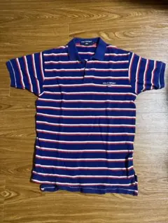 POLO SPORT ネイビー ストライプ ポロシャツ