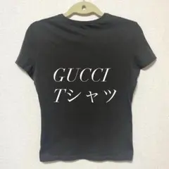 GUCCI クリスタルGロゴ クロップドTシャツ ブラック L - メルカリ