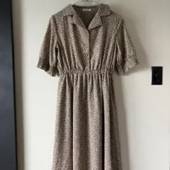 オリーブデオリーブ 半袖 ロング ワンピース M 花柄 小花柄