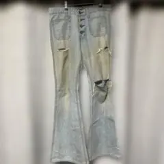 BIG JOHN JEANS フレアデニム ダメージ加工のサムネイル