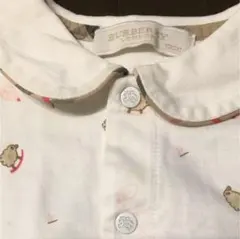 バーバリー 日本製 ベビー ロンパース 70 羊柄に癒される　チェック