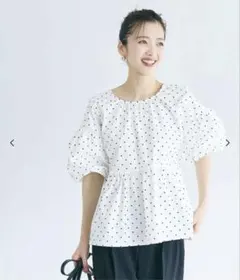 coca パリフワバックリボンブラウス　L