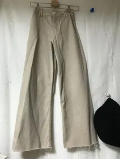 ZARA ザラキッズ　ピンクベージュワイドパンツ　カラーデニムパンツ