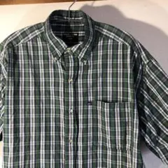 RALPH LAUREN JEANS CO. チェック 半袖 シャツ 緑 M