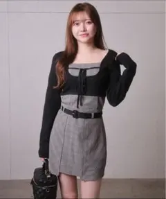 LIP SERVICE⭐︎コルセットチェックトップ ススカートセットアップ