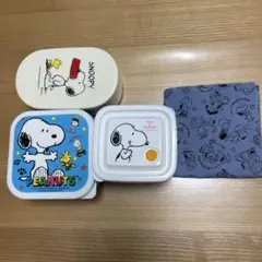 SNOOPY PEANUTS 弁当箱 いろいろ　入れ子式２点　角型計7点セットのサムネイル