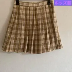 最終値下げ! UNIQLO チェック柄 プリーツスカート風 キュロット160cm