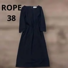 美品 ROPE ネイビーワンピース セレモニー 通勤 卒入学