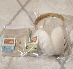 ミッフィー　タイトーくじ　イヤーマフ・巾着セット