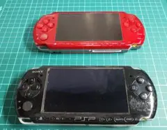 【ジャンク品】PSP本体 赤と黒 2台セット【説明文をご覧ください】