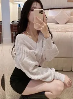 GRL ニットセーター Fサイズ ベージュ