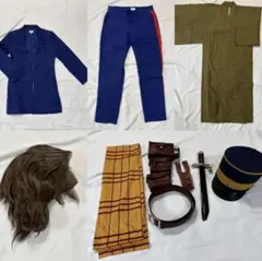 【最終値下げ】杉元佐一コスプレ衣装一式fairly製上下XL本格着物ウィッグ付 最終値下げ】杉元佐一コスプレ衣装一式fairly製上下XL本格着物ウィッグ