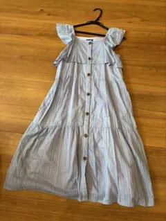 【新品】ユナイテッドアローズ　ライトブルーノースリーブ ワンピース155㎝のサムネイル