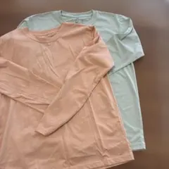 キッズ　天竺編みクルーネック長袖Ｔシャツ　150★2枚セット